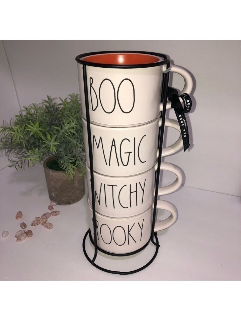 FIRM! NWT Rae Dunn stacking Halloween cups.